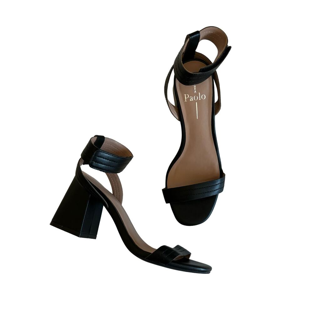 Linea Paolo Women's Emmie Heeled Sandals Black
Ankle Strap Block Heels Size 5.5